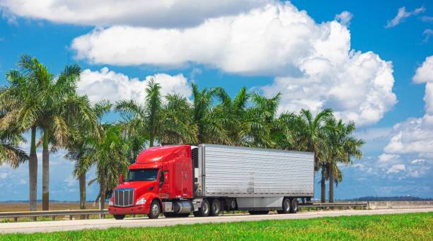 Truck Driving on Florida Highway